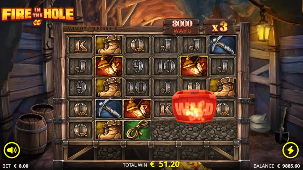 fire in the hole slot bonus