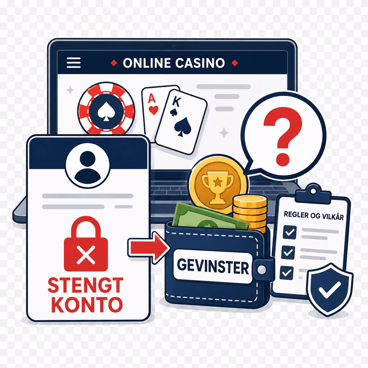 Hva skjer med gevinstene mine hvis casinokontoen er stengt?
